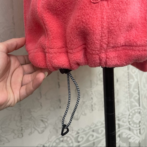 SOLD! Columbia June Lake Sweater Pink Salmon Full Zip Mock Neck Sweater Small - Picture 8 of 11